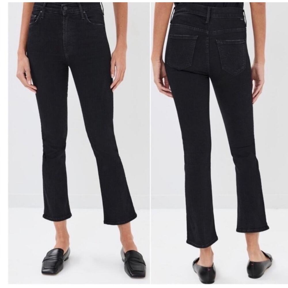 Mother the Insider Crop Jeans  size 27 Not guilty washed black Stretch denim